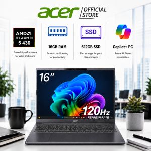 [New Copilot+ PC][AMD Ryzen™ AI 5/7] Acer Aspire 14 | A16-A71M 16" WUXGA IPS 120Hz Display Laptop | 16GB RAM