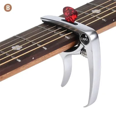 KAWES Guitar Capo 6/12 Strings Acoustic Electric Guitar Capo With Pick Holder and Picks UkuleleMandolinBanjoGuitar Accessories