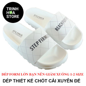Dép quai ngang nam nữ  STEP FURTHER  big size - Hàng chính hãng DUWA D18 . Xu hướng thời trang năm 2022 - Hàng VNXK - TRINHHOASTORE - TH9044W