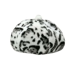COUPLECOL Soft Faux Mink Beret Thickened Furry Pumpkin Painter Cap Winter Warm Bonnet Luxury Plush Octagonal Cap Women