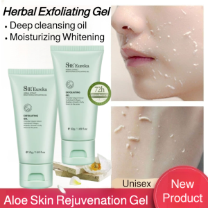 Herbal Skin Rejuvenation Gel Aloe Vera Exfoliating Gel Natural Deep Clean Skin Cleanser Hydrating Moisturizing Whitening Face＆Body Skin Care Gel 60g