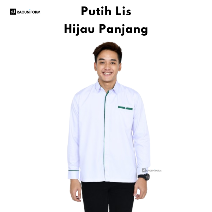 Kemeja Putih Pria/Baju Putih Lengan Panjang/Seragam Kerja Kesehatan/Baju Seragam Instansi Kesehatan