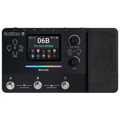 MOOER GE100Pro AI Intelligent Multi-Effects Guitar Pedal | Built-in Rechargeable Battery OTG Type-C Charging