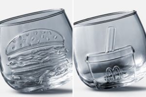 SG Seller McDonalds 50Th Anniversary Maccas Glass McDonald s 50 years Anniversary Glasses Cup Swirling Glass Wobbly Glass