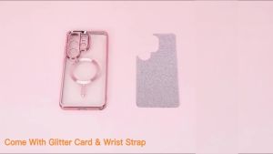 [Compatible with MagSafe] [Removable Bling Glitter Card]Built-in Protection Plating Clear Soft TPU Phone Case for Samsung Galaxy S26 UltraS26+S25 UltraS25 EdgeS24 UltraS24 PlusS23 UltraS23 FES22 UltraS21 Ultra-152c4c8b