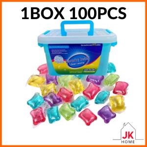 JK 100pcs Laundry Gel Beads magic Washing Cleaner Sabun Basuh Baju Fragrance Liquid condensate bead perfume