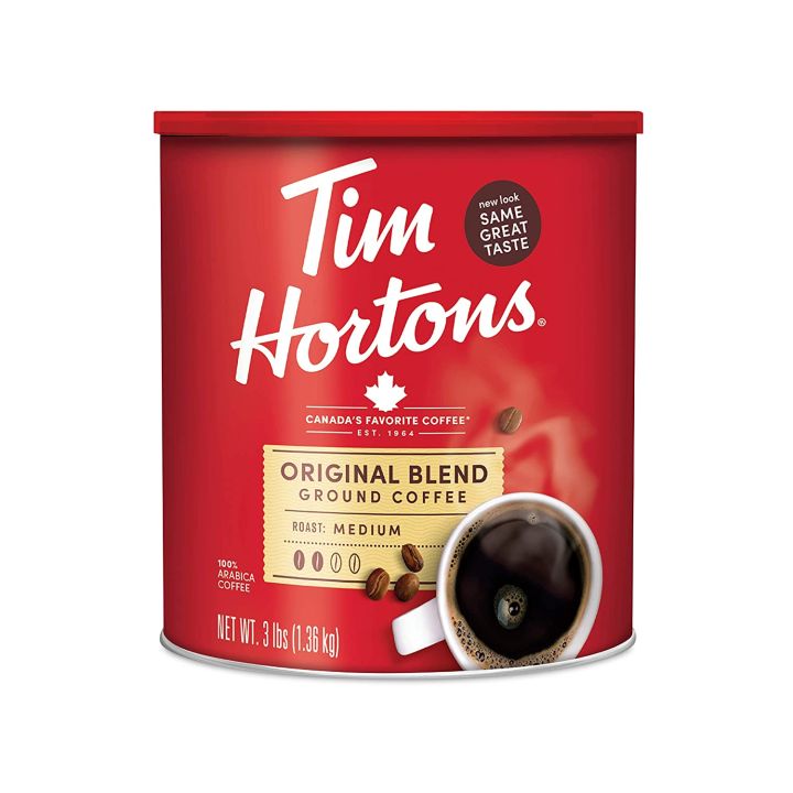 Tim Hortons Original Blend, Medium Roast Ground Coffee, Made with 100