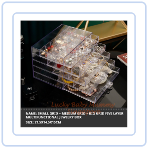 【Pure Care】 Jewelry Storage Box / Transparent Bracelet Storage Box / Earring Necklaces Jewelry Drawer / Dustproof