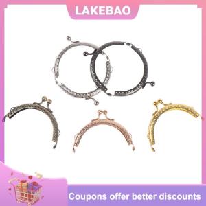【LAKEBAO】 Khung kim loại tròn 8.5cm Ví cầm tay Túi cầm tay Túi xách khóa cài kim khí