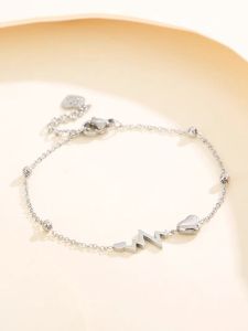 [ Bayar Ditempat ] Gelang Rantai Love Denyut / Gelang Tangan Wanita Dewasa / Gelang Titanium Karat dan Luntur