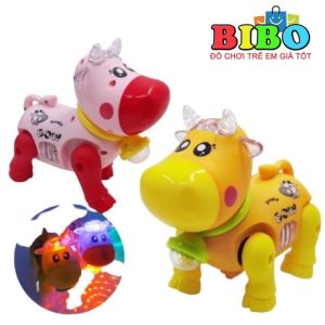 Đồ chơi bò sữa nháy múa phát nhạc có đèn vui nhộn Bò con nhảy theo nhạc ngộ nghĩnh cho bé Bi Bo Shop