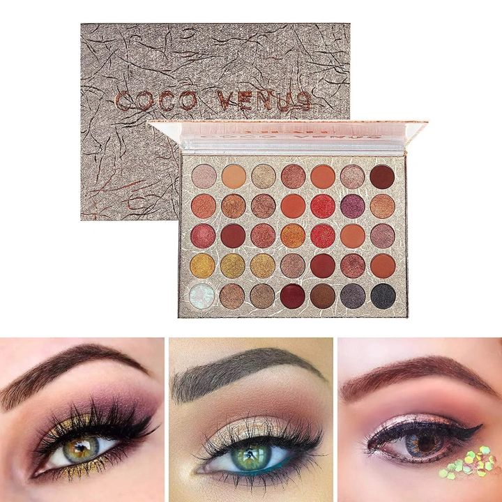[SALE] DIKALU COCO VENUS Eyeshadow Palette 35 | 20 Color CHESNUTT NUDE Eye Shadow Pop Colors High Pigment Waterproof Eye Makeup Palette DIKALU