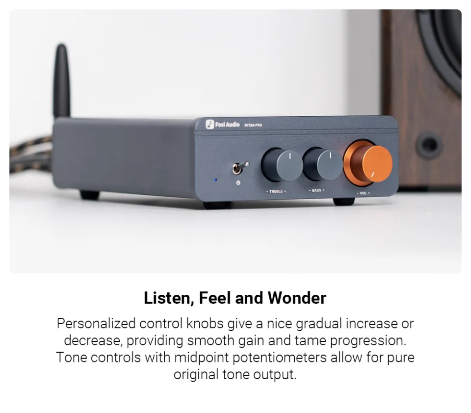 Fosi Audio BT20A Pro TPA3255 Bluetooth Sound Power Amplifier 300W