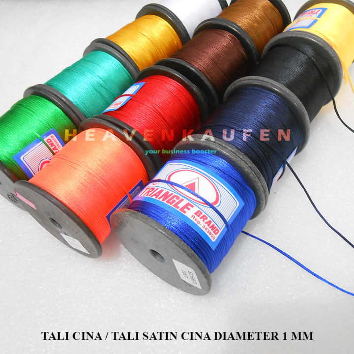 Tali Cina / Tali Satin Cina Kecil Diameter 1 mm Harga Per 10 Meter Varian Warna A