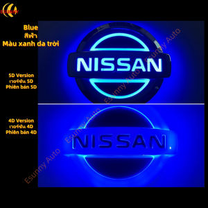 Nissan 5D & 4D Car LED Emblem Logo Badge Light - Illuminated Car Logo - Fits Front or Rear - Replace Original Logo - Fits Nissan Tiida X-Trail Livina Cedric