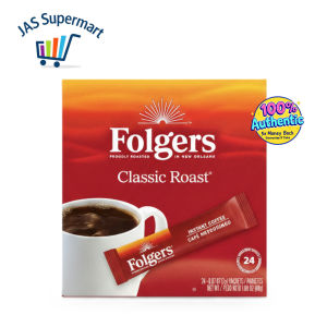 Folgers Classic Roast Instant Coffee 24s x 2g – Rich & Smooth Taste
