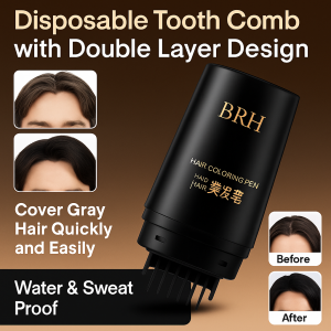 BRH Double-Tooth Hair Dye Comb Covers Gray Hair Waterproof Sweat-Proof Hairdressing Pen Natural Long-Lasting Hair Dye Cream