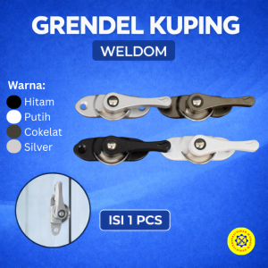 Grendel Kuping Weldom Crescent Lock Kunci Jendela Geser Sliding Aluminium Alloy 1 Pcs