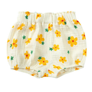 Cute Korean version of cute summer baby print trend with large PP pumpkin shorts for men and women loose pants
