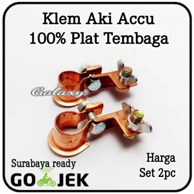 Klem Accu Aki 100% Plat Tembaga Harga Set 2pc