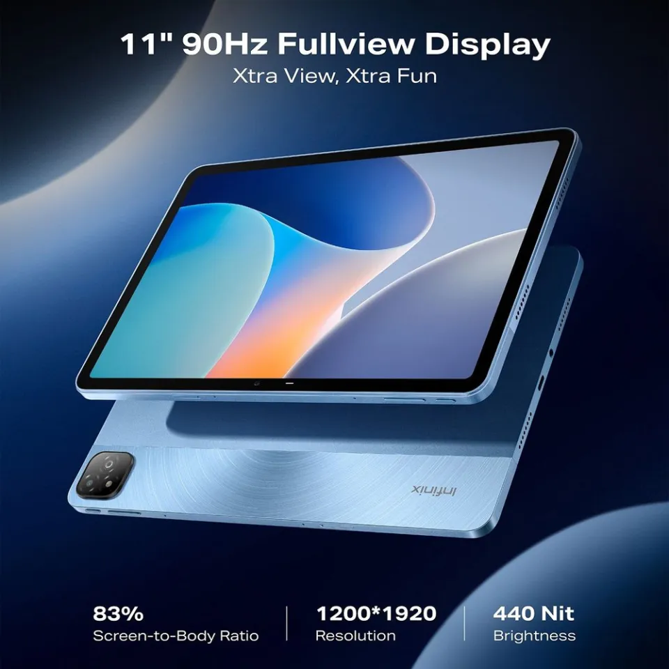 Infinix XPAD Tablet | 4GB+128GB/4GB+256GB Wi-Fi / 8GB+256GB Wi-Fi + LTE | MTK Helio G99 | 11” FHD+ 90Hz FullView Display | 8MP Rear Camera | 7000mAh Battery w/ 18W Wired Charge
