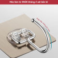 Móc thép dán tường, móc dán tường inox chịu lực 5kg, miếng dán tráng bạc siêu dính, móc dán chịu lực loại tốt, móc treo đồ 1 chân siêu chắc. 