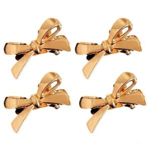 4Pcs Bows Hair Clip For Precise Side Parting Hair Accessories For Different Hairstyles Stays Firm During Movement
