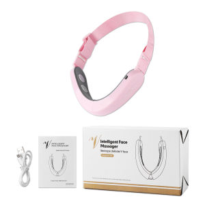 Salorie EMS Face Slimming Galvanic Massager V Shape Therapy Facial Firming Lifting Heating Device Double Chin Reducer Anti Aging Belt Jaw Exerciser