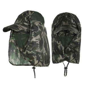 LYMEDIA UV Sun Protection Summer Fishing Sun Hat Adjustable Breathable Fisherman Cap Outdoor Camouflage Baseball Cap