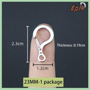 [Epih] 1Pc Small Mini 12MM To 23MM 316 Stainless Steel Spring Snap Hook Quick Release Carabiner Clasp Outdoor FOB Tool Key Ring