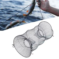 Folding Fishing Net Anti-slip Telescopic Aluminum Handle Fine Mesh