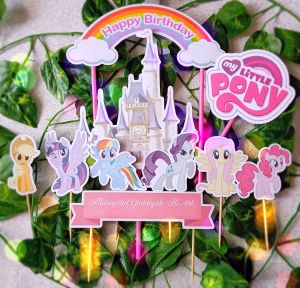 Aksesoris Kue Ulangtahun Tema Kuda Pony Bisa Request Nama!