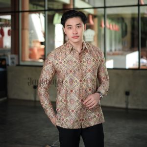 Jayabaya Batik DERAWAN Kemeja Katun Furing Lengan Panjang