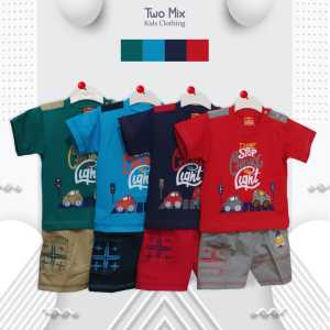 Two Mix Setelan Anak Laki Laki Katun Adem 6 Bulan - 3 Tahun PM01