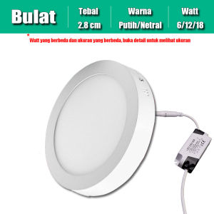 STARLIGHT LAMPU DOWNLIGHT PANEL LIGHT PANEL LED 6W 12W 18W LAMPU LED PLAFON OUTBOW BULAT & KOTAK LED DOWNLIGHT PUTIH KUNING