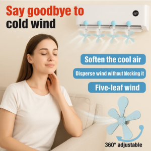 New Suction Cup Air Conditioner Wind Vent to Prevent Direct Blowing Artifact Windproof Wall-Mounted Air Conditioner Cold Air Outlet Wind Shield Cabinet吸盘空调疏风扇