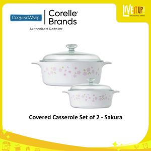 CORNINGWARE Covered Casserole Set of 2 - Sakura