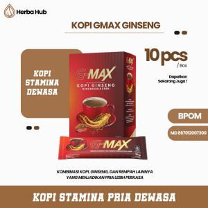 G-MAX Kopi Ginseng Stamina Pria Tahan Lama 1Box Halal bpom