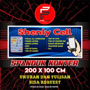 Spanduk Konter / Banner Konter / Spanduk Kustom Ukuran 2 x 1 m