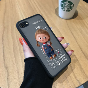 Hontinga Casing Case For iphone 6 6s 7 8 Plus SE 2020 Case Cute Lovely Girls New Friend Frosted Transparent Hard Phone Casing Full Cover Camera Protect Hard Case For iphone 6+ 6s+ 7+ 8+
