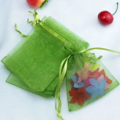 Mixed Color Sheer Organza Bags for Wedding Favor With Drawstring Premium Jewelry Pouches Party for Festival Gift Candy Fruit Protection