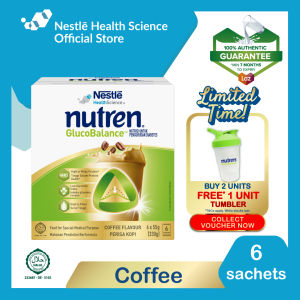 NUTREN GLUCOBALANCE Coffee Diabetes Milk Formula 6x55g