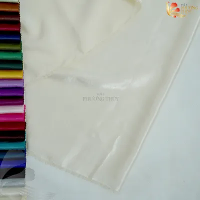Vải lụa tráng gương Valentino Phượng Thúy dày bóng mướt rũ chuyên may áo dài cao cấp khổ 1m50
