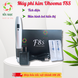 Máy phi kim Uhooma F8S tích điện | Máy Dr pen tích điện F8S cổng sạc typeC | Máy cấy tảo cấy phấn chính hãng