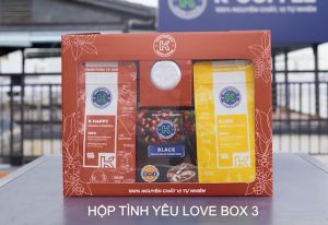 Set Quà Tặng Cà Phê Hộp Tình Yêu Love Box 3 - Cà phê Rang Xay và Cà Phê Hòa Tan