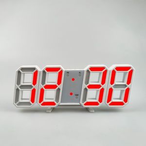KENJE Adjustable Luminous Mode Digital Desktop Clock Usb Charging Wall-mounted LED Clock Portable Thermometer Digital Alarm Clock Desk