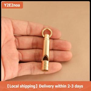 【Local shipping】 Multifunctional Brass Emergency Survival Whistle Portable Keychain Outdoor Tools Training Whistle For Camping Hiking