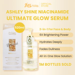 Ashley Shine Niacinamide pure serum face and body Niacinamide serum for face Face serum with niacinamide Moisturizes whitening skin Remove acne marks lighten blemishes Can be used for sensitive skin Whitening and brightening 520ml AS4024