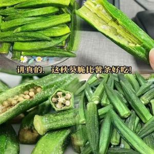 25g Instant Black Truffle Flavor Okra Crisp Nutritious Fruit Vegetable Crisp 即食黑松露味秋葵脆营养果蔬脆儿童脱水蔬菜零食
