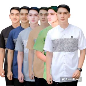 BAJU KOKO KURTA KAUTSAR LENGAN PENDEK BAHAN FULL KATUN ADEM DIPAKAI MUSLIM PRIA DEWASA